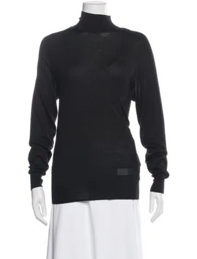 Pre-owned Givenchy Wool Turtleneck Sweater In Gray