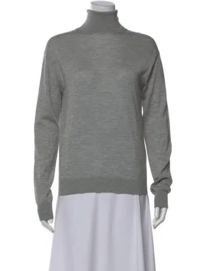 Pre-owned Givenchy Wool Turtleneck Sweater In Gray