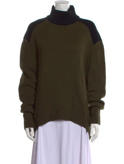 Pre-owned Givenchy Wool Turtleneck Sweater In Green