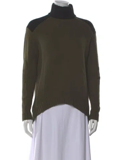 Pre-owned Givenchy Wool Turtleneck Sweater In Green