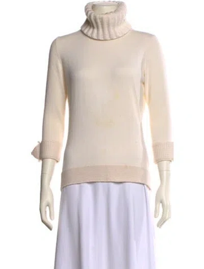 Pre-owned Givenchy Wool Turtleneck Sweater In Neutral