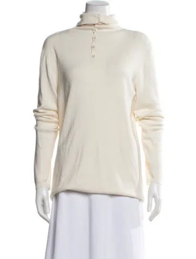 Pre-owned Givenchy Wool Turtleneck Sweater In Neutrals