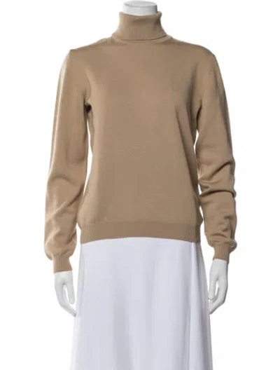 Pre-owned Givenchy Wool Turtleneck Sweater In Neutrals