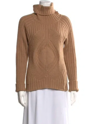 Pre-owned Givenchy Wool Turtleneck Sweater In Neutrals