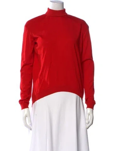 Pre-owned Givenchy Wool Turtleneck Sweater In Orange