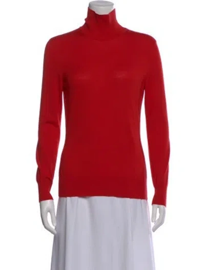 Pre-owned Givenchy Wool Turtleneck Sweater In Red