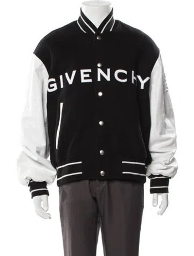 Pre-owned Givenchy Wool Varsity Jacket In Black