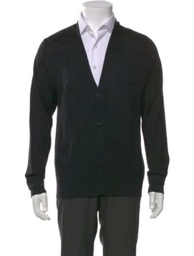 Pre-owned Givenchy Wool V-neck Cardigan W/ Tags In Black