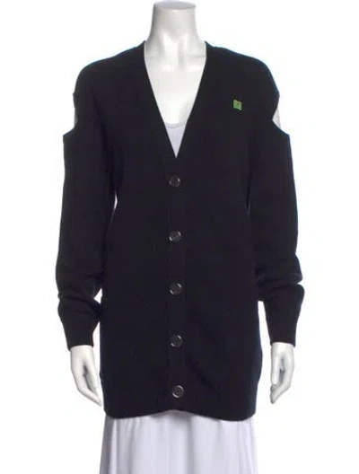 Pre-owned Givenchy Wool V-neck Sweater In Black