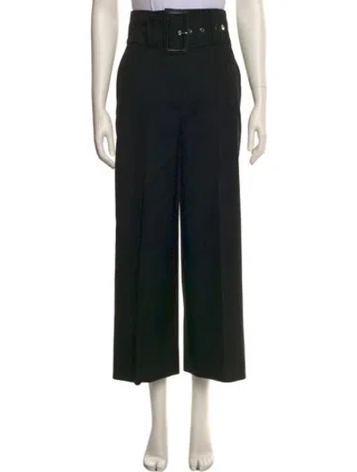 Pre-owned Givenchy Wool Wide Leg Pants In Black