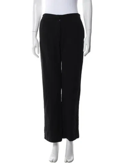 Pre-owned Givenchy Wool Wide Leg Pants In Black