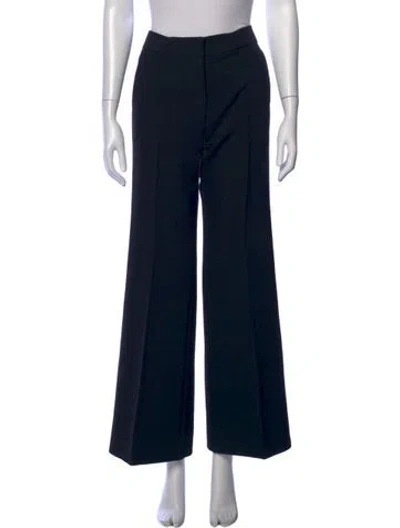 Pre-owned Givenchy Wool Wide Leg Pants In Black