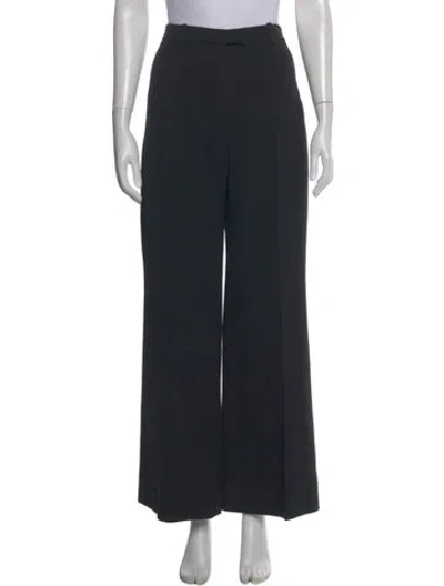 Pre-owned Givenchy Wool Wide Leg Pants In Gray