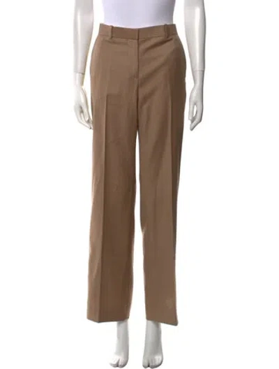 Pre-owned Givenchy Wool Wide Leg Pants In Neutral