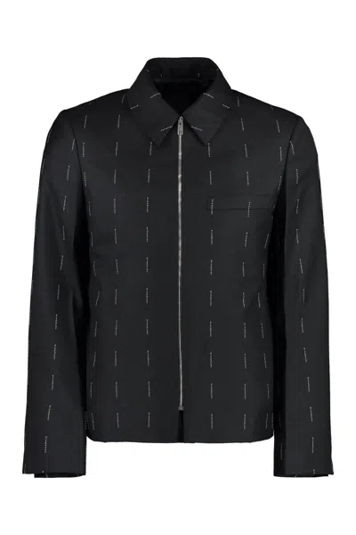 Givenchy Wool Zipped Jacket In Black