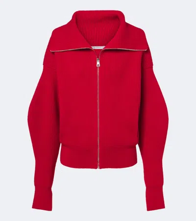 Givenchy Wool Zip-up Cardigan In Red