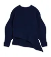 Givenchy Asymmetric Sweater In Wool And Cashmere In Blue