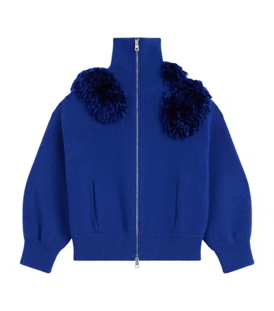 Givenchy Wool-blend Bomber Jacket In Blue