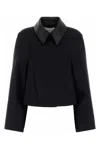 Givenchy A-line Cocoon Sleeve Jacket In Black
