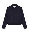 Givenchy Wool-blend Stripe Bomber Jacket In Blue