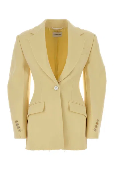 Givenchy Wool-crepe Blazer With Soft Structure In Yellow