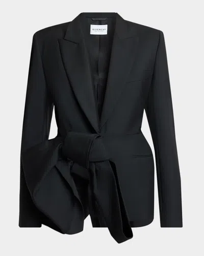 Givenchy Wool-mohair Bow Jacket In Black
