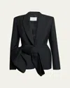 Givenchy Wool-mohair Bow Jacket In Black