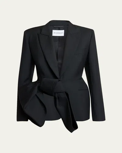 GIVENCHY WOOL-MOHAIR BOW JACKET