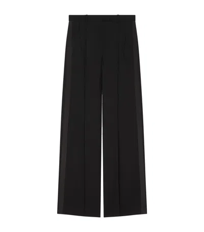 Givenchy Wool-mohair Wide-leg Trousers In Black