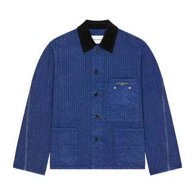 Pre-owned Givenchy Workwear Jacket 'cobalt Blue' | Men's Size L