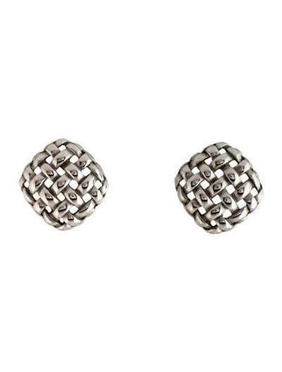 Pre-owned Givenchy Woven Clip-on Earrings In Multicolor