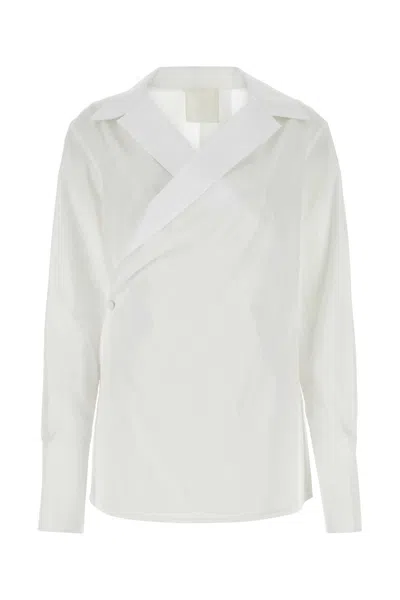 GIVENCHY GIVENCHY WRAP COLLAR POPLIN SHIRT