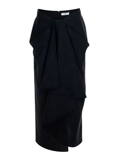 Givenchy Wrap Detail Pencil Skirt In Black