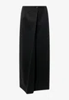 Givenchy Wool And Mohair Long Skirt In Black