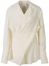 Givenchy Wrap Silk Shirt In Neutrals