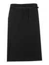 Givenchy Wrap Voyou Belt Skirt In Black