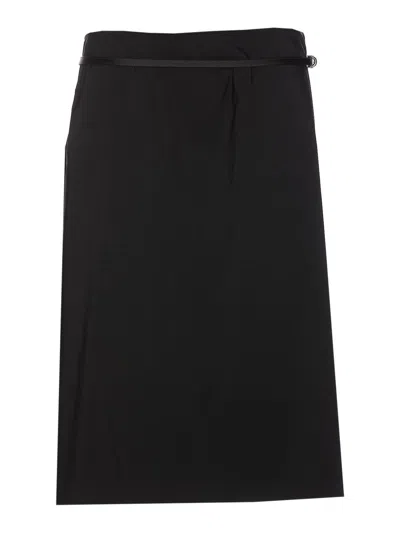 Givenchy Wrap Voyou Belt Skirt In Black