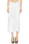 Givenchy Draped Merino Wool And Mohair Skirt In White