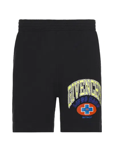Givenchy X Bstroy Embroidered Track Shorts In Black