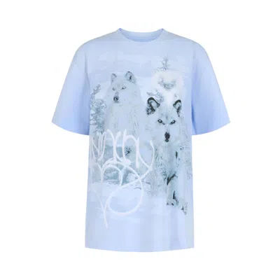 Pre-owned Givenchy X Chito Printed T-shirt 'light Blue' | Women's Size Xs