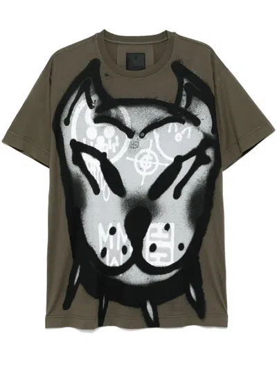 Givenchy X Chito Spray-paint Effect T-shirt In Green