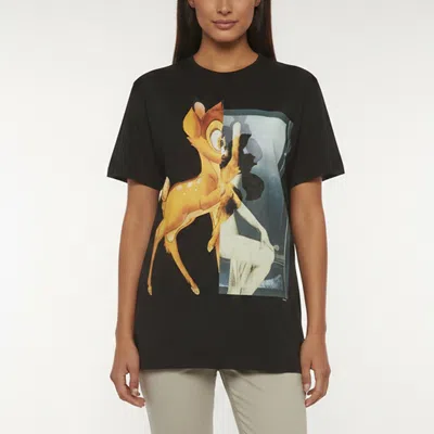Pre-owned Givenchy X Disney Black Bambi Graphic Jersey Crewneck T-shirt L