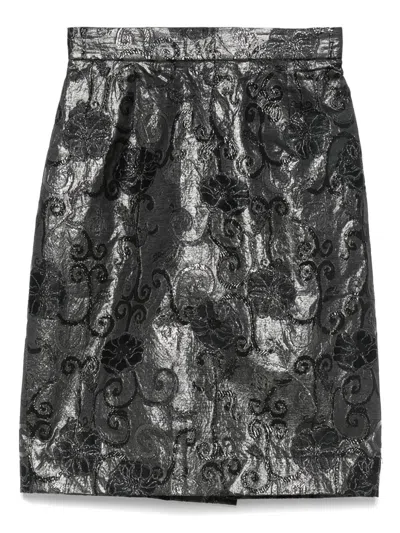Pre-owned Givenchy X Mcqueen 1990s Floral-pattern Skirt