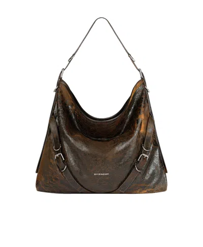 Givenchy Xl Voyou Leather Bag In Black