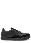 Givenchy Black Calf Leather Bos Taurus Low Top Sneakers In Black