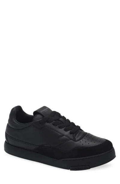 Givenchy Black Calf Leather Bos Taurus Low Top Sneakers In Multi
