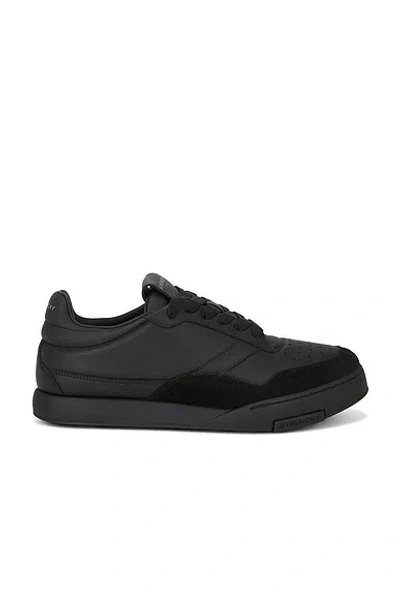 Givenchy Black Calf Leather Bos Taurus Low Top Sneakers In Multi