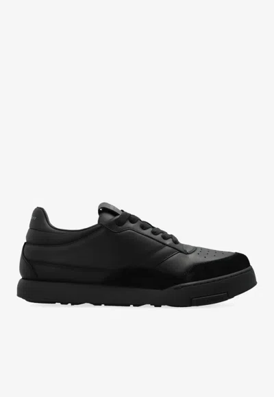 Givenchy Yard Leather And Suede Low-top Sneakers In Black