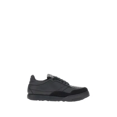 Givenchy Black Calf Leather Bos Taurus Low Top Sneakers In Multi