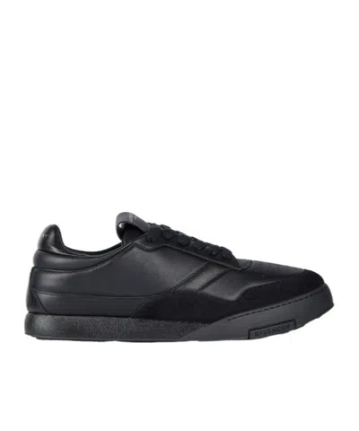 Givenchy Black Calf Leather Bos Taurus Low Top Sneakers In Multi